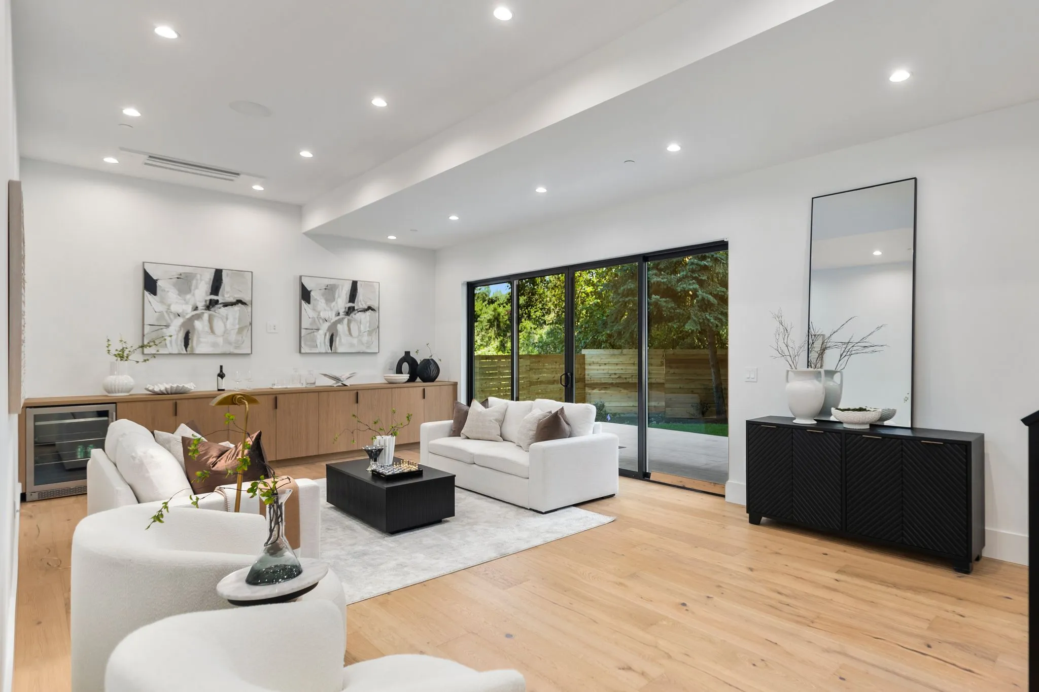 Flambient interior photo of a staged living room from an ACRE Seattle listing package